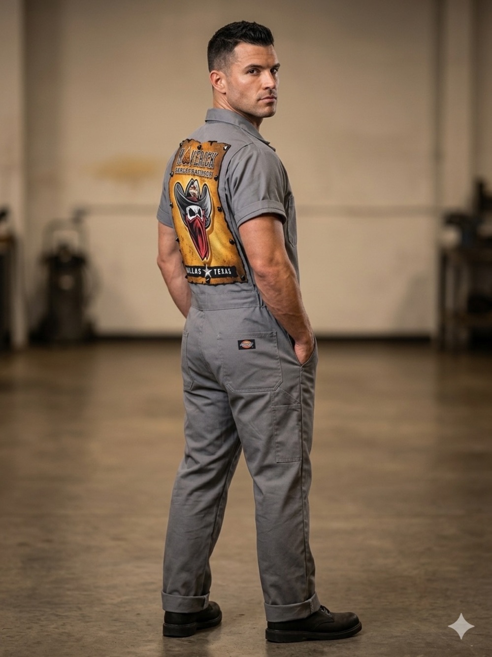 Dickies x Harley-Davidson Maverick Dallas Custom Studded Coveralls Gray